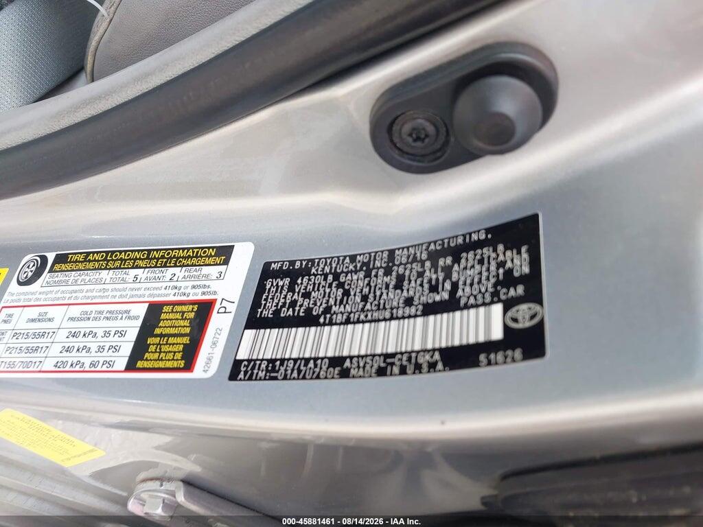 4T1BF1FKXHU618982 2017 TOYOTA CAMRY photo no. 9