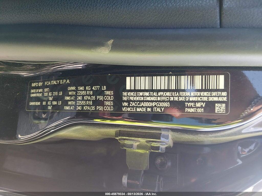 ZACCJABB0HPG30993 2017 JEEP RENEGADE photo no. 9