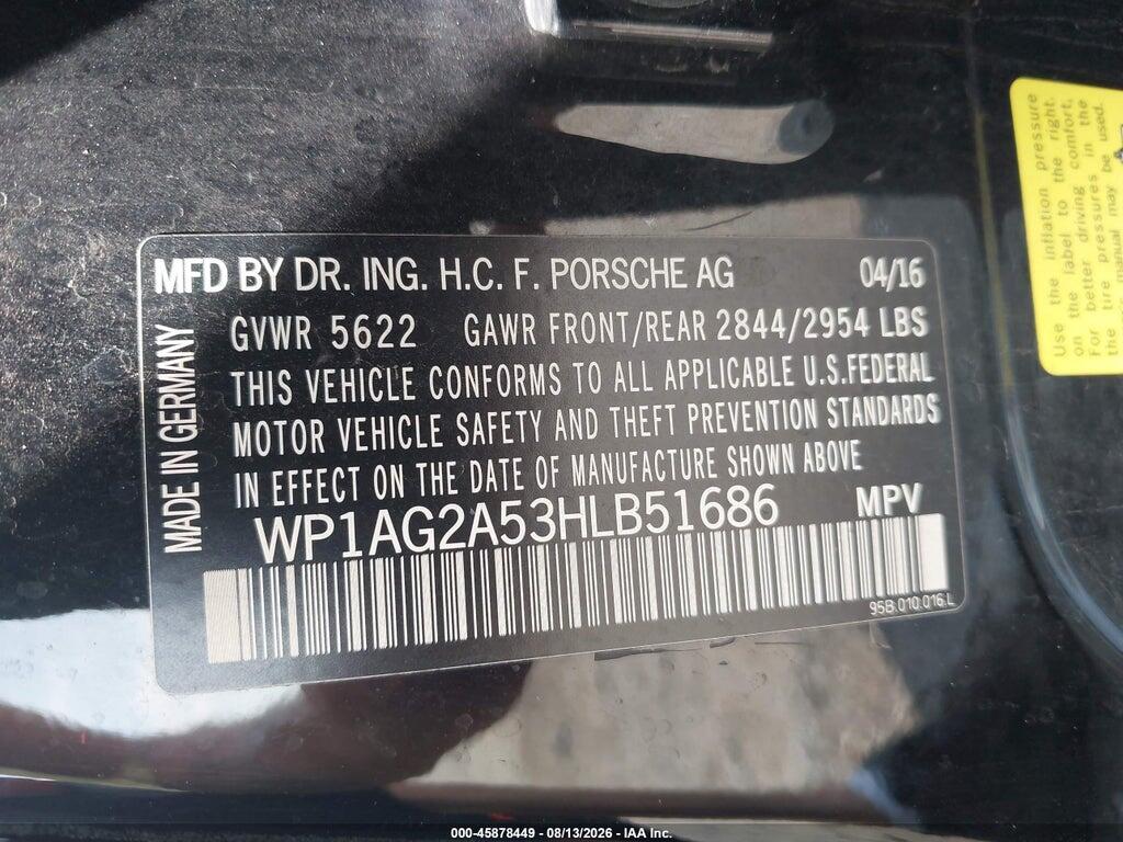WP1AG2A53HLB51686 2017 PORSCHE MACAN photo no. 9