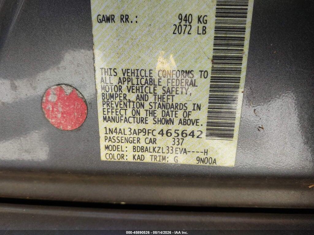 1N4AL3AP9FC465642 2015 NISSAN ALTIMA photo no. 9