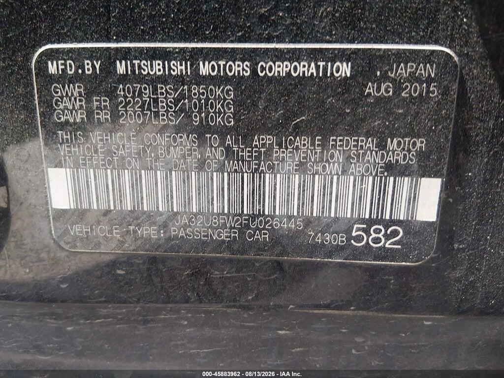 JA32U8FW2FU026445 2015 MITSUBISHI LANCER photo no. 9