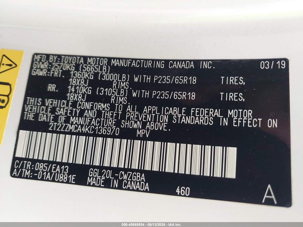 2T2ZZMCA4KC136970 2019 LEXUS RX 350 photo no. 9