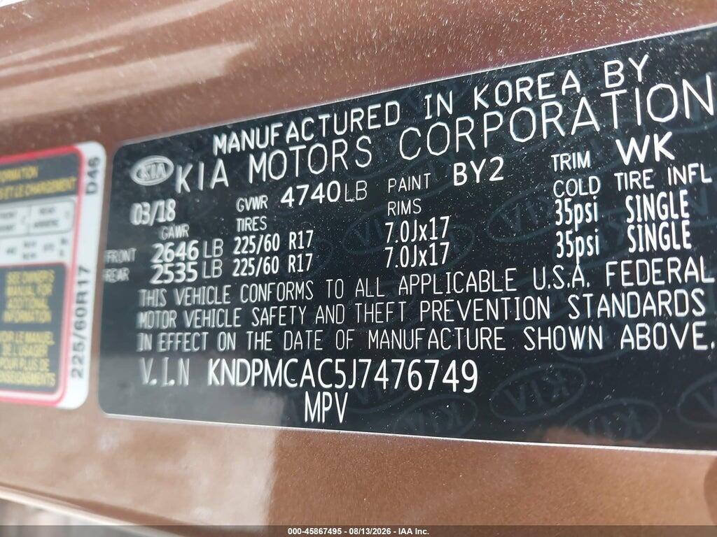 KNDPMCAC5J7476749 2018 KIA SPORTAGE photo no. 9
