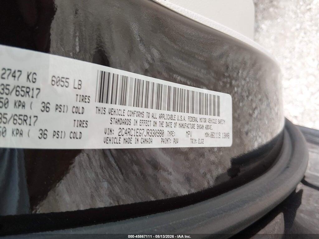 2C4RC1EG7JR330980 2018 CHRYSLER PACIFICA photo no. 9