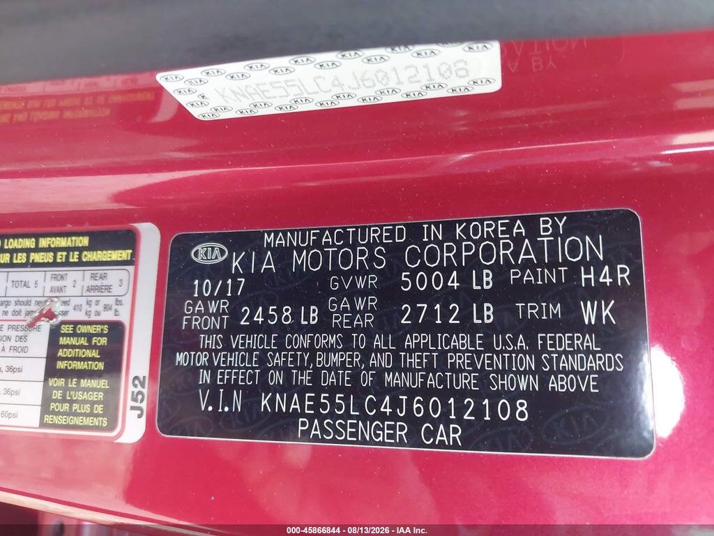 KNAE55LC4J6012108 2018 KIA STINGER photo no. 9