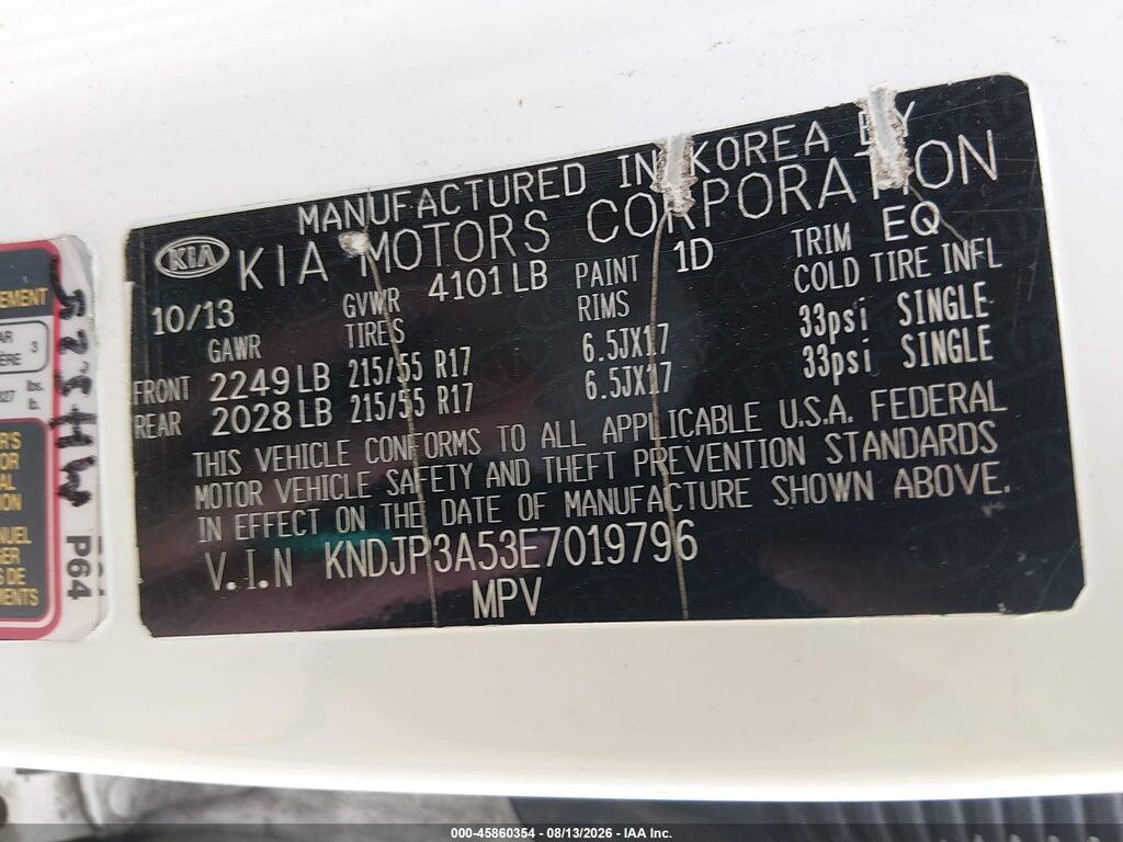 KNDJP3A53E7019796 2014 KIA SOUL photo no. 9
