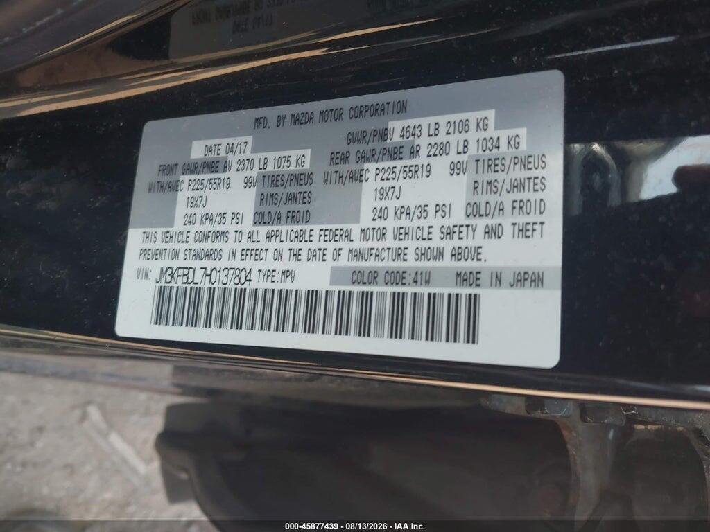 JM3KFBDL7H0137804 2017 MAZDA CX-5 photo no. 9