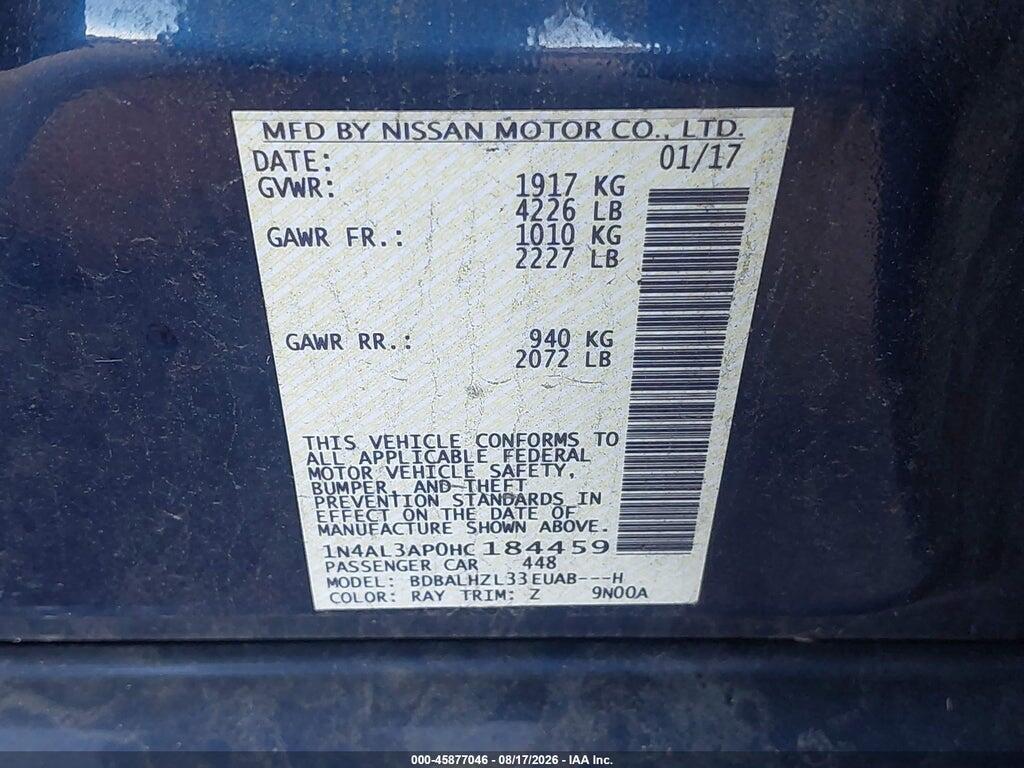 1N4AL3AP0HC184459 2017 NISSAN ALTIMA photo no. 9