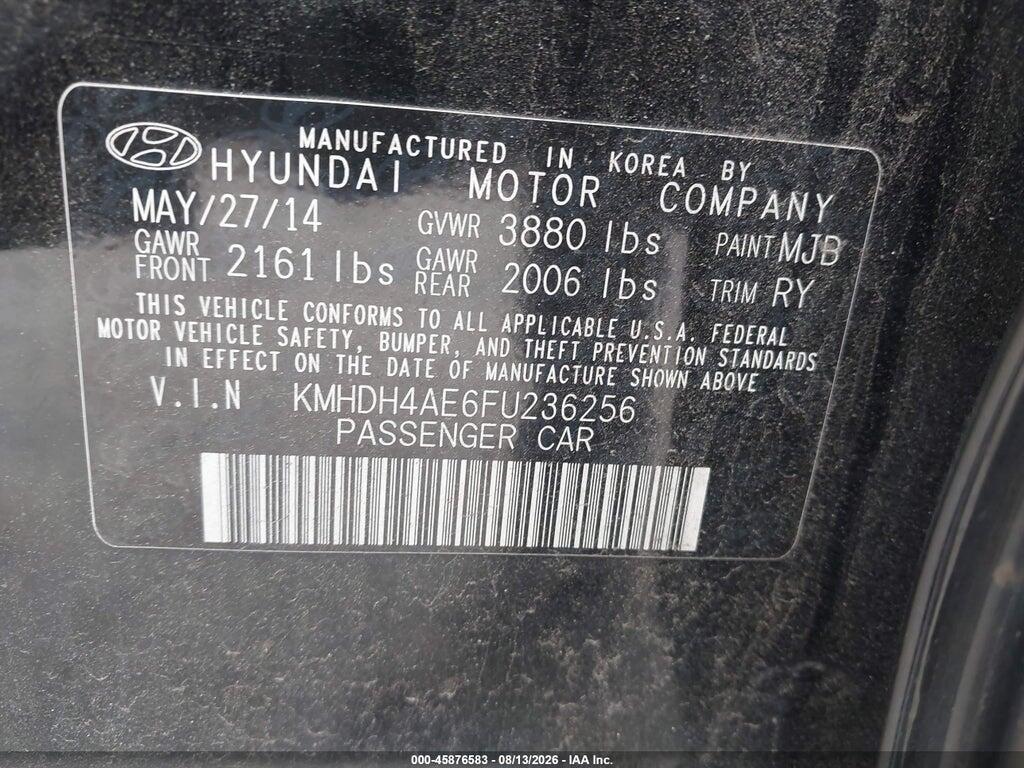 KMHDH4AE6FU236256 2015 HYUNDAI ELANTRA photo no. 9