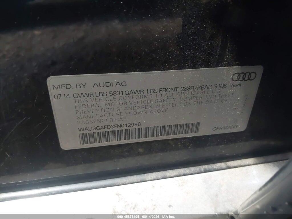 WAU3GAFD3FN012998 2015 AUDI A8 photo no. 9
