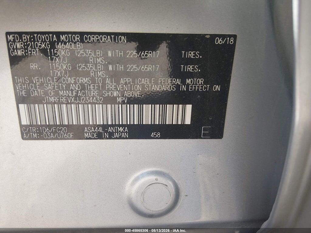 JTMRFREVXJJ234432 2018 TOYOTA RAV4 photo no. 9
