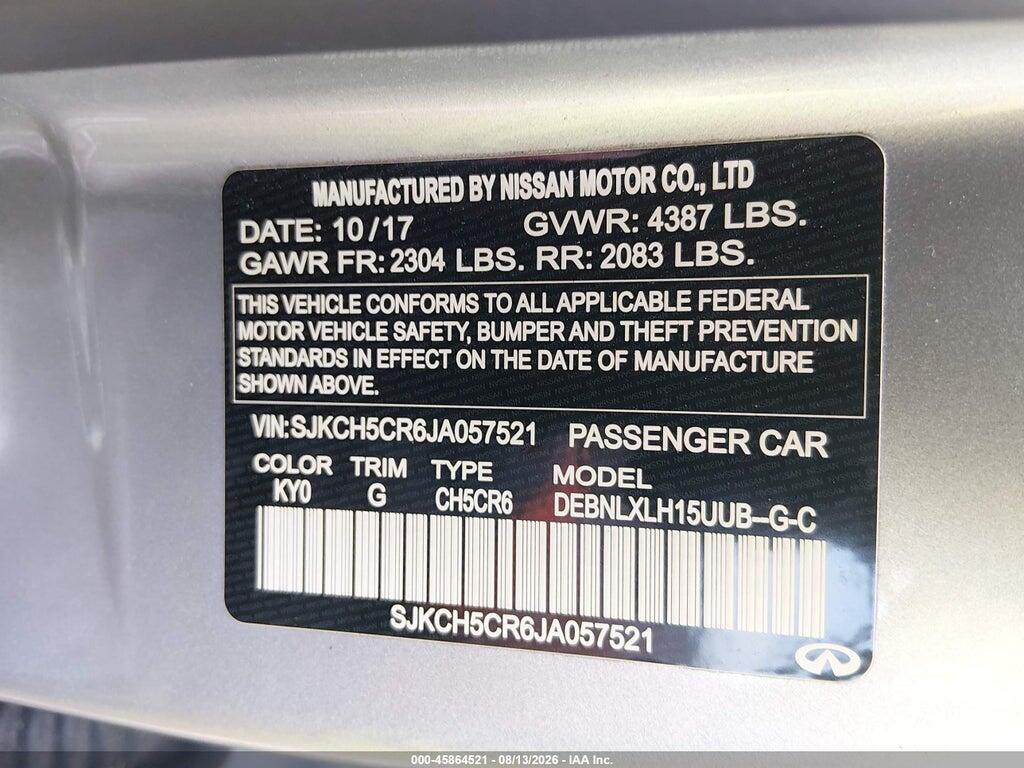 SJKCH5CR6JA057521 2018 INFINITI QX30 photo no. 9