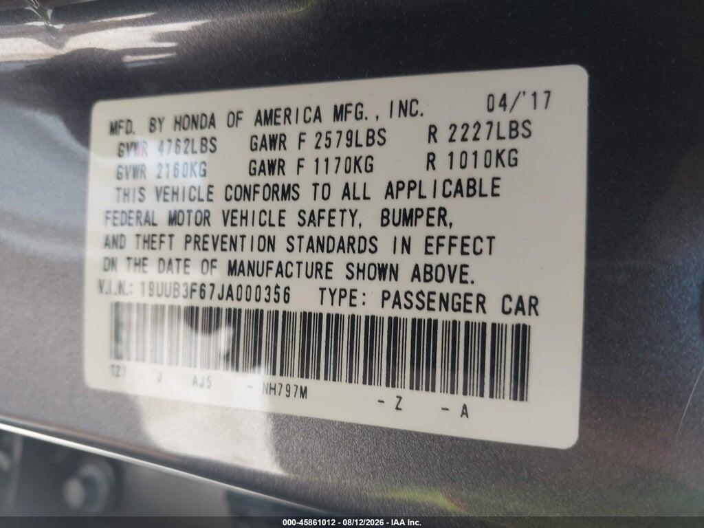 19UUB3F67JA000356 2018 ACURA TLX photo no. 9