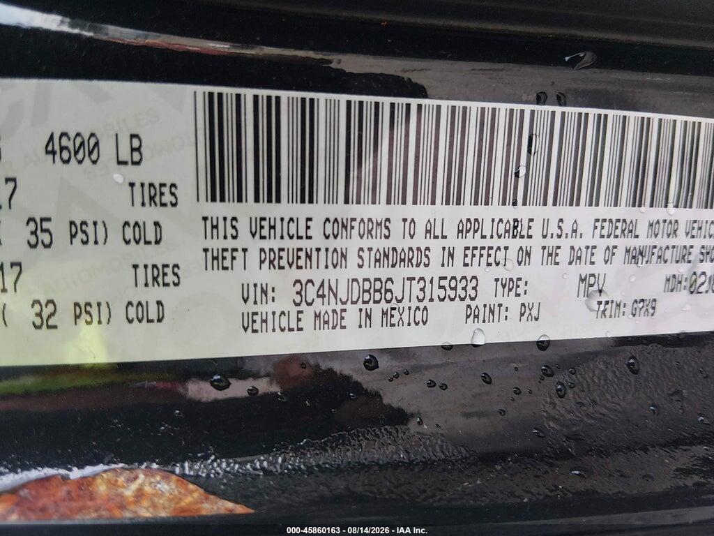 3C4NJDBB6JT315933 2018 JEEP COMPASS photo no. 9