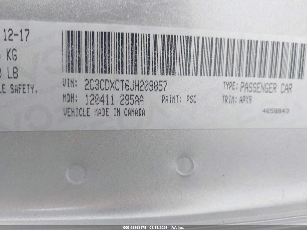 2C3CDXCT6JH209857 2018 DODGE CHARGER photo no. 9