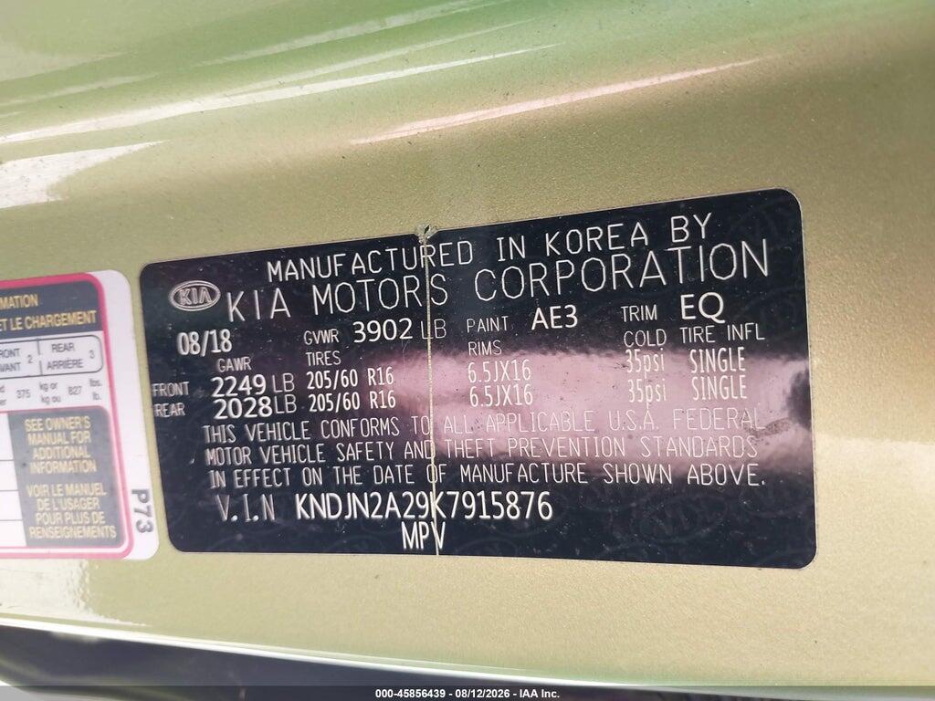 KNDJN2A29K7915876 2019 KIA SOUL photo no. 9