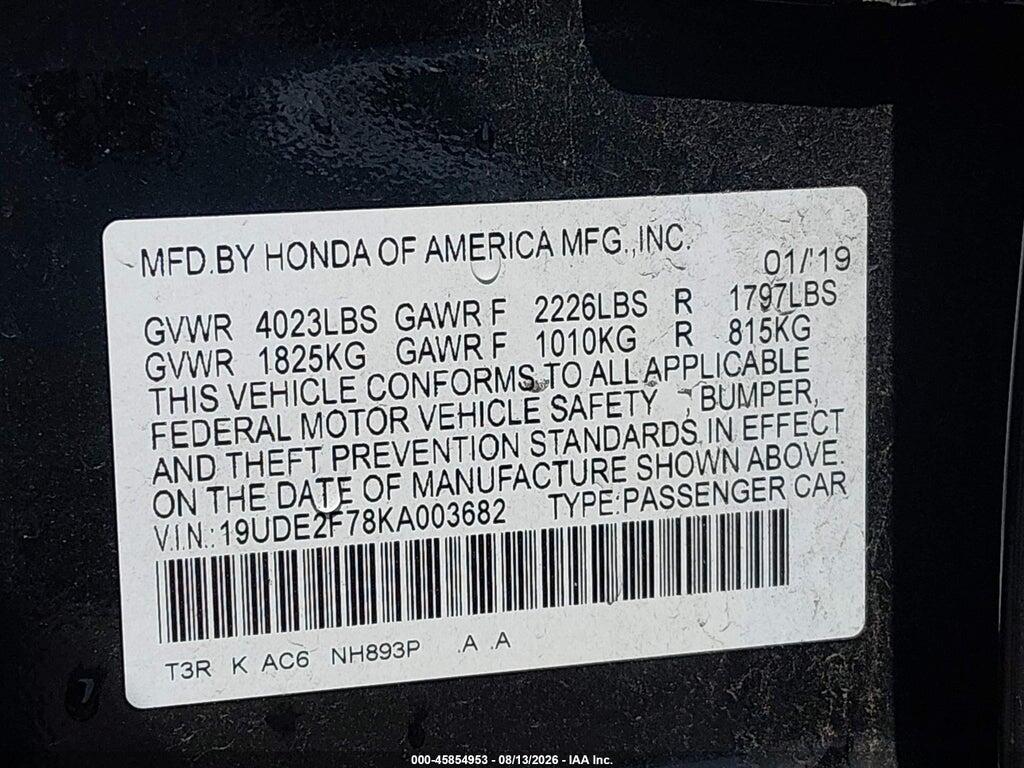 19UDE2F78KA003682 2019 ACURA ILX photo no. 9