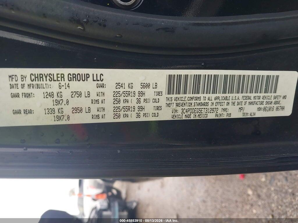 3C4PDDEG5ET312972 2014 DODGE JOURNEY photo no. 9