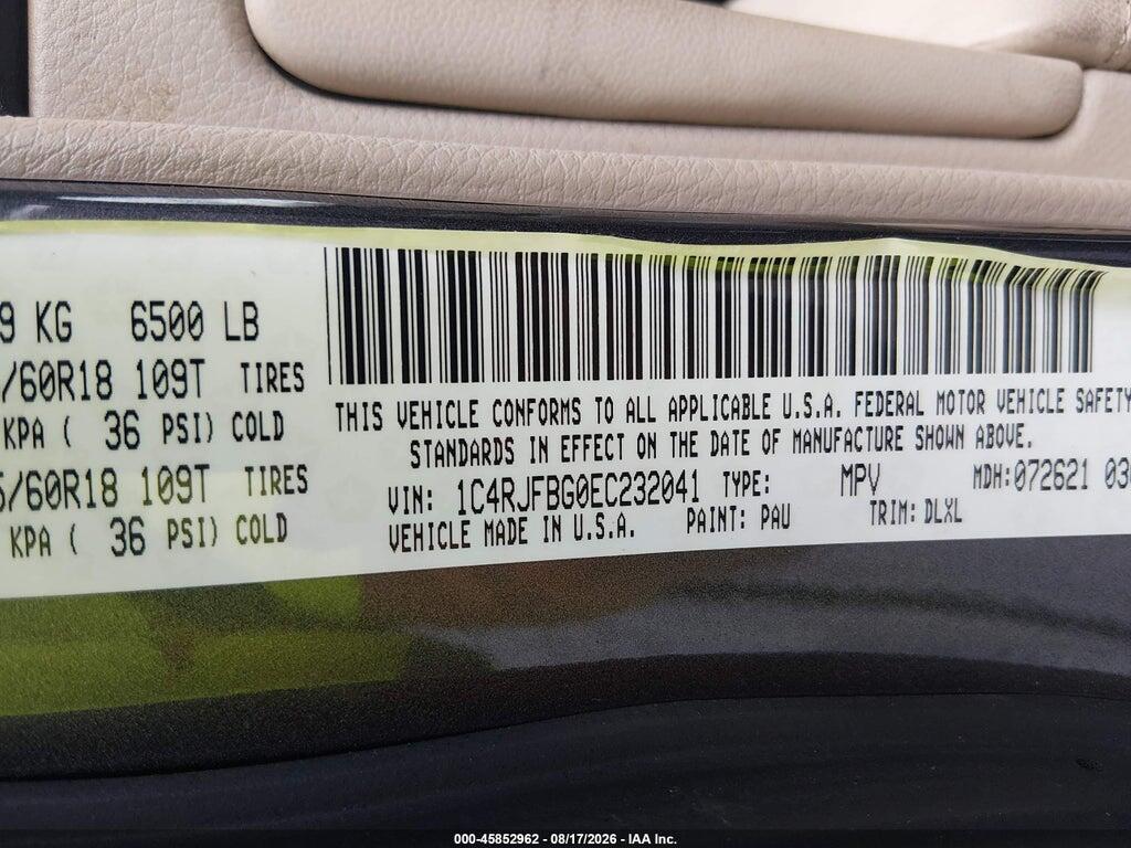 1C4RJFBG0EC232041 2014 JEEP GRAND CHEROKEE photo no. 9