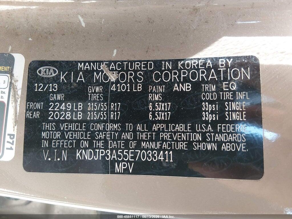 KNDJP3A55E7033411 2014 KIA SOUL photo no. 9