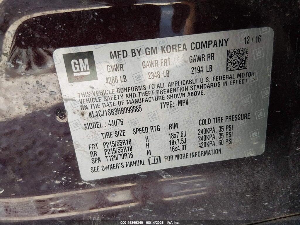 KL4CJ1SB3HB098885 2017 BUICK ENCORE photo no. 9