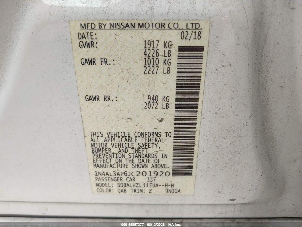 1N4AL3AP6JC201920 2018 NISSAN ALTIMA photo no. 9