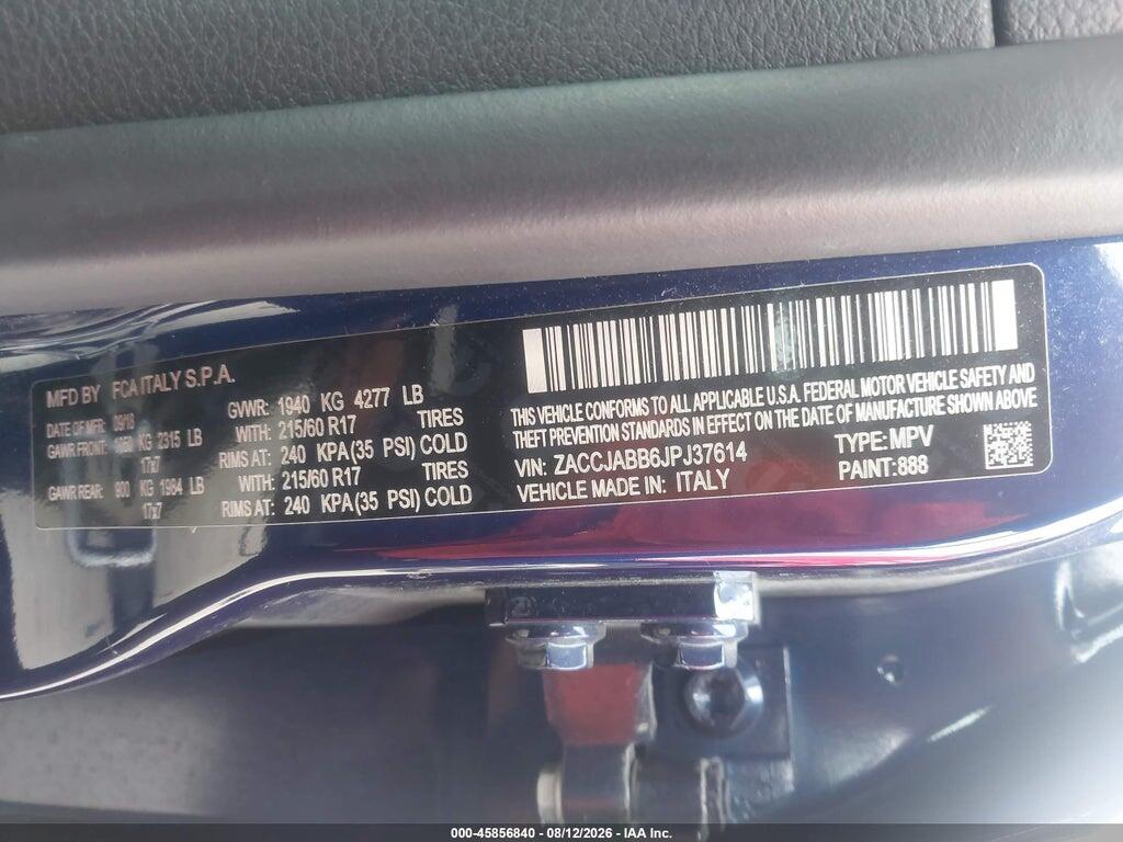 ZACCJABB6JPJ37614 2018 JEEP RENEGADE photo no. 8