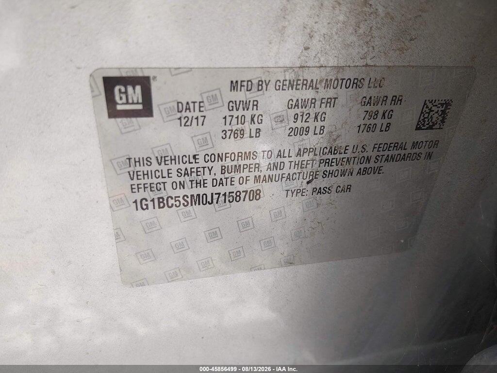 1G1BC5SM0J7158708 2018 CHEVROLET CRUZE photo no. 9