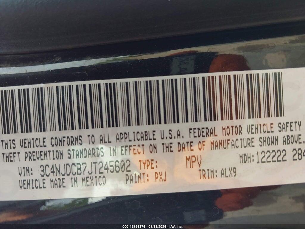 3C4NJDCB7JT245602 2018 JEEP COMPASS photo no. 9