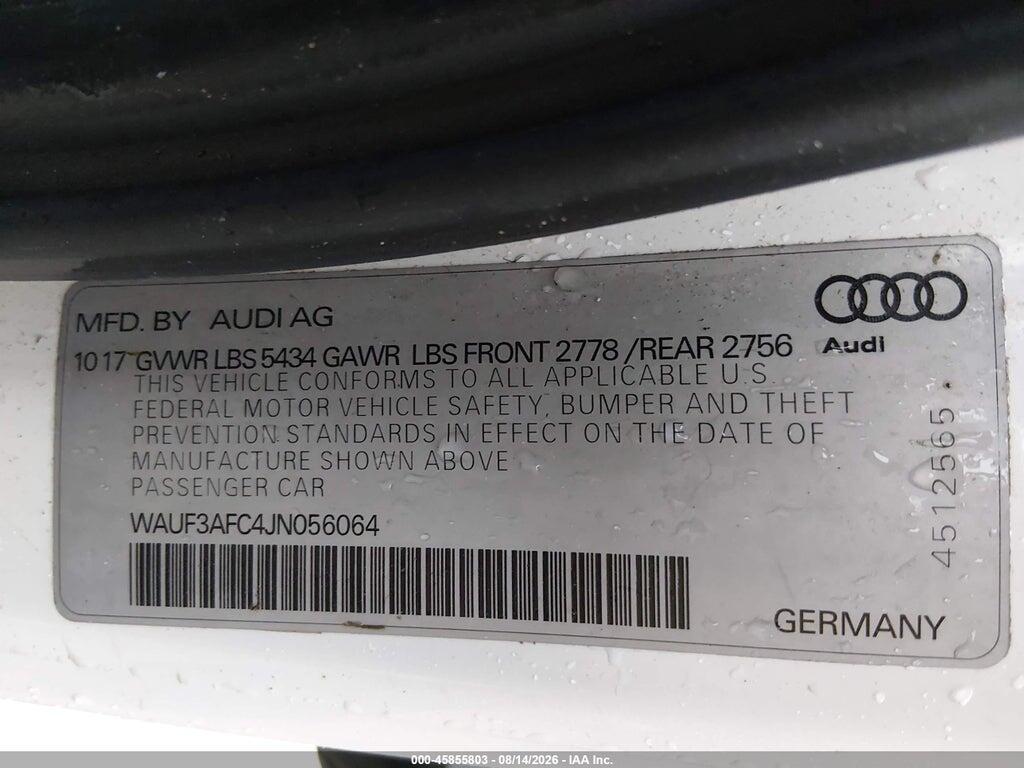 WAUF3AFC4JN056064 2018 AUDI A6 photo no. 9
