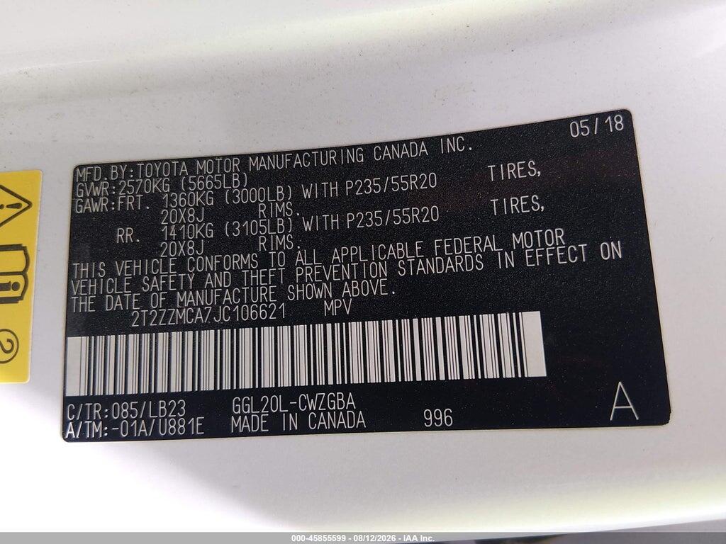 2T2ZZMCA7JC106621 2018 LEXUS RX 350 photo no. 9
