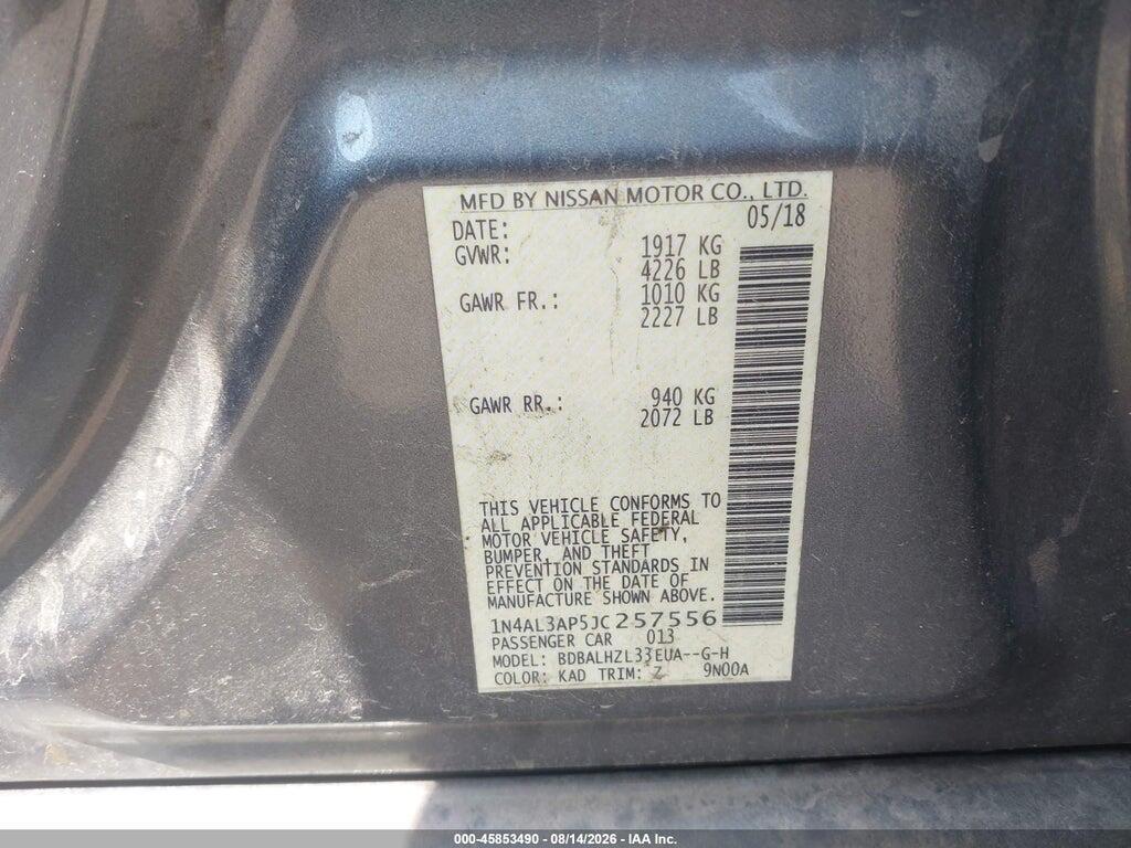 1N4AL3AP5JC257556 2018 NISSAN ALTIMA photo no. 9