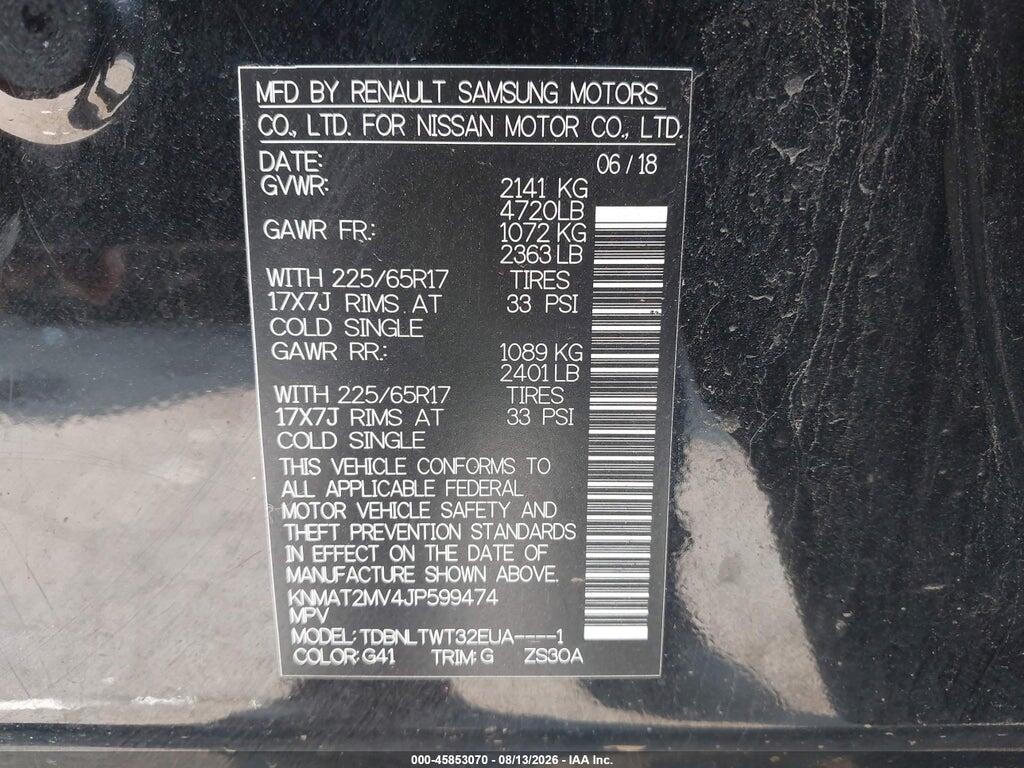 KNMAT2MV4JP599474 2018 NISSAN ROGUE photo no. 9