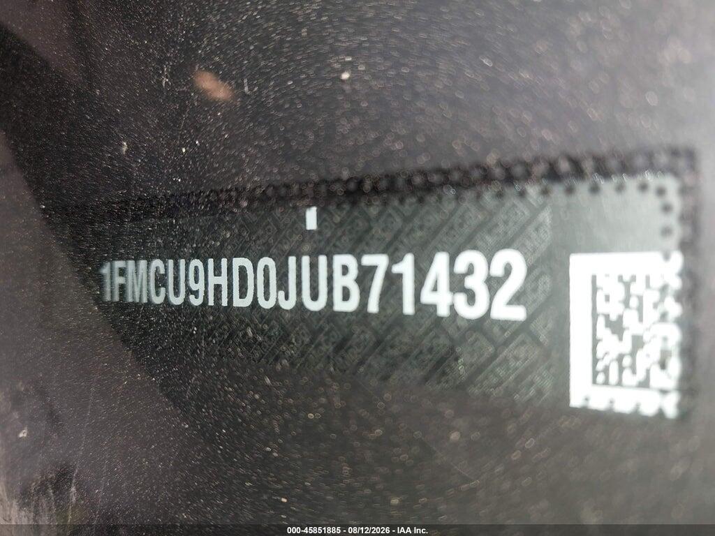 1FMCU9HD0JUB71432 2018 FORD ESCAPE photo no. 9