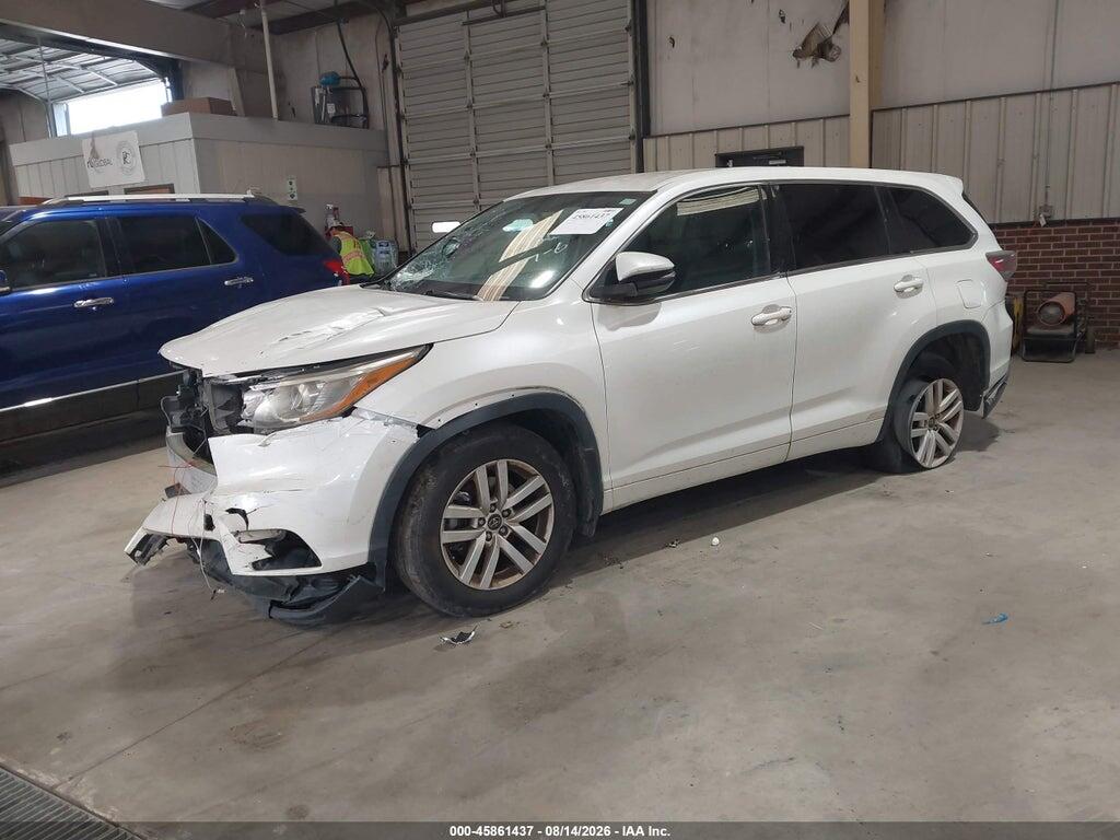 5TDBKRFH5GS326338 2016 TOYOTA HIGHLANDER photo no. 2