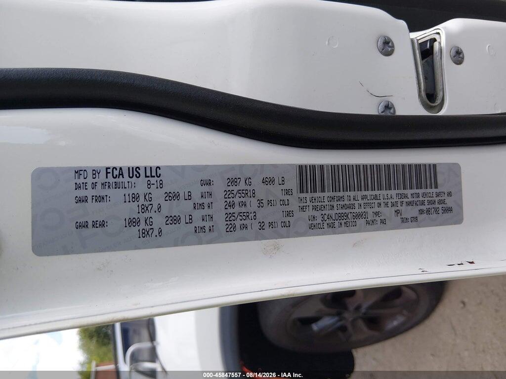 3C4NJDBB9KT600031 2019 JEEP COMPASS photo no. 9