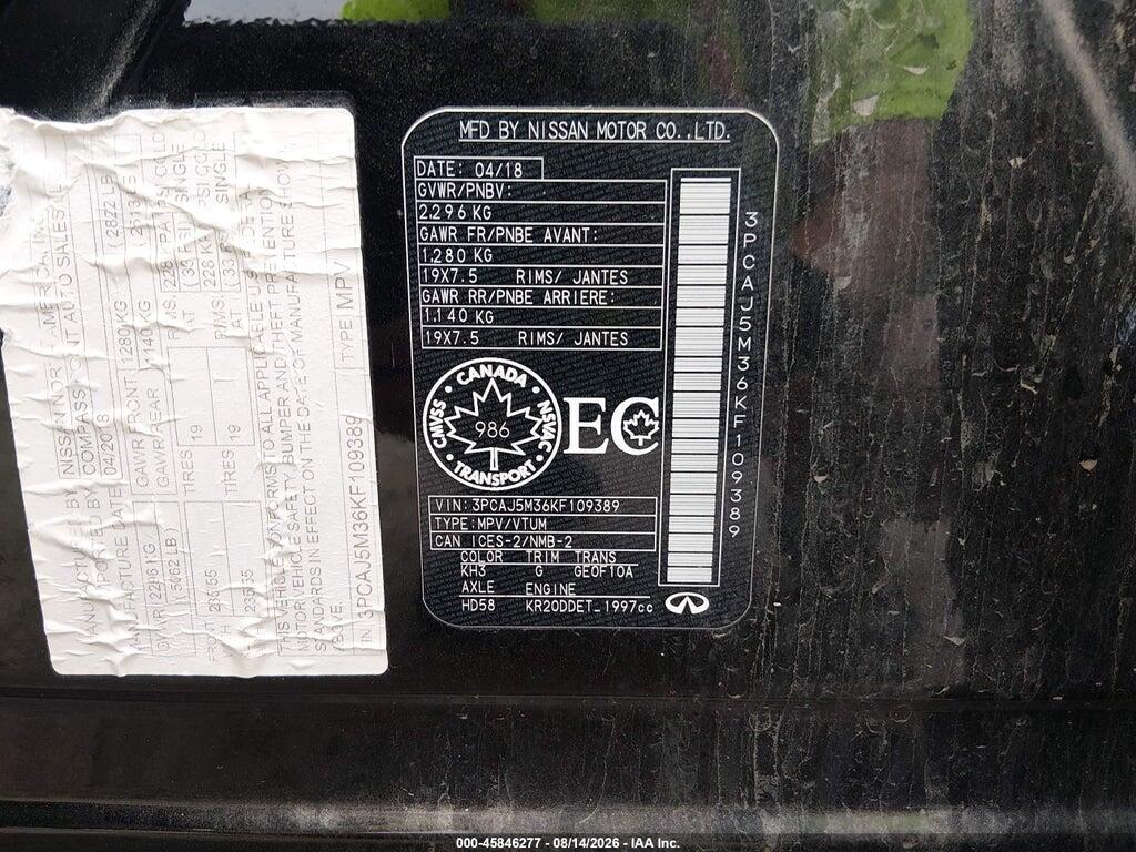 3PCAJ5M36KF109389 2019 INFINITI QX50 photo no. 9