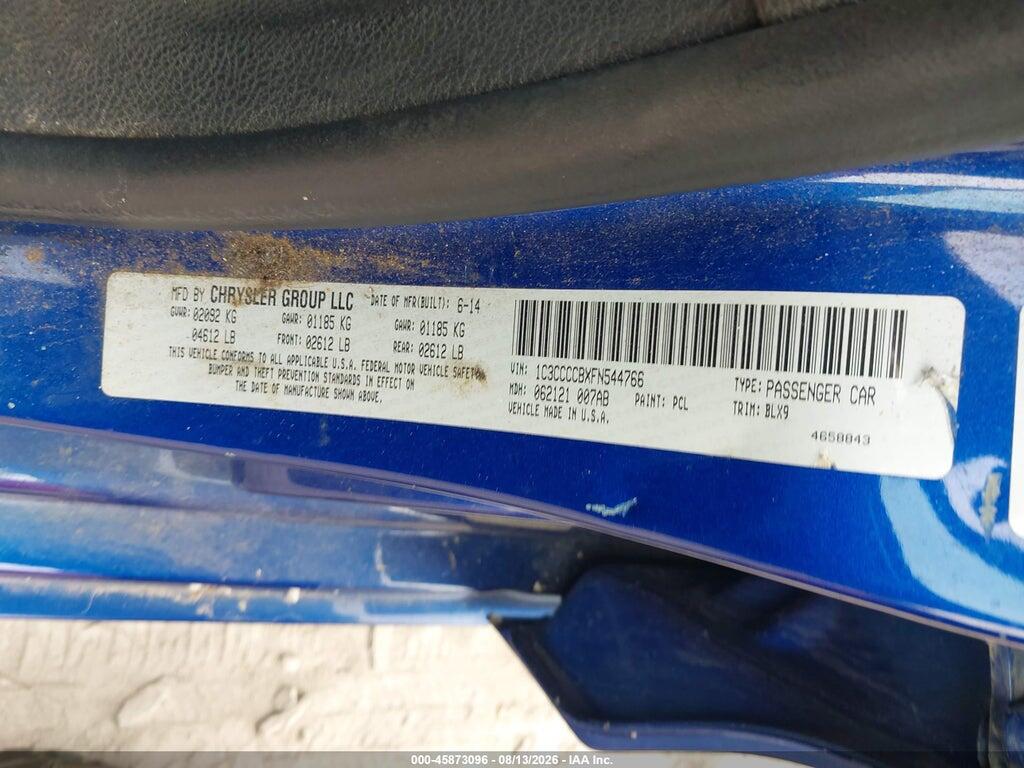 1C3CCCCBXFN544766 2015 CHRYSLER 200 photo no. 9