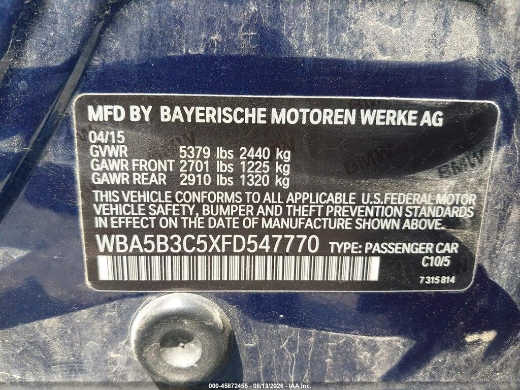 WBA5B3C5XFD547770 2015 BMW 535I photo no. 9