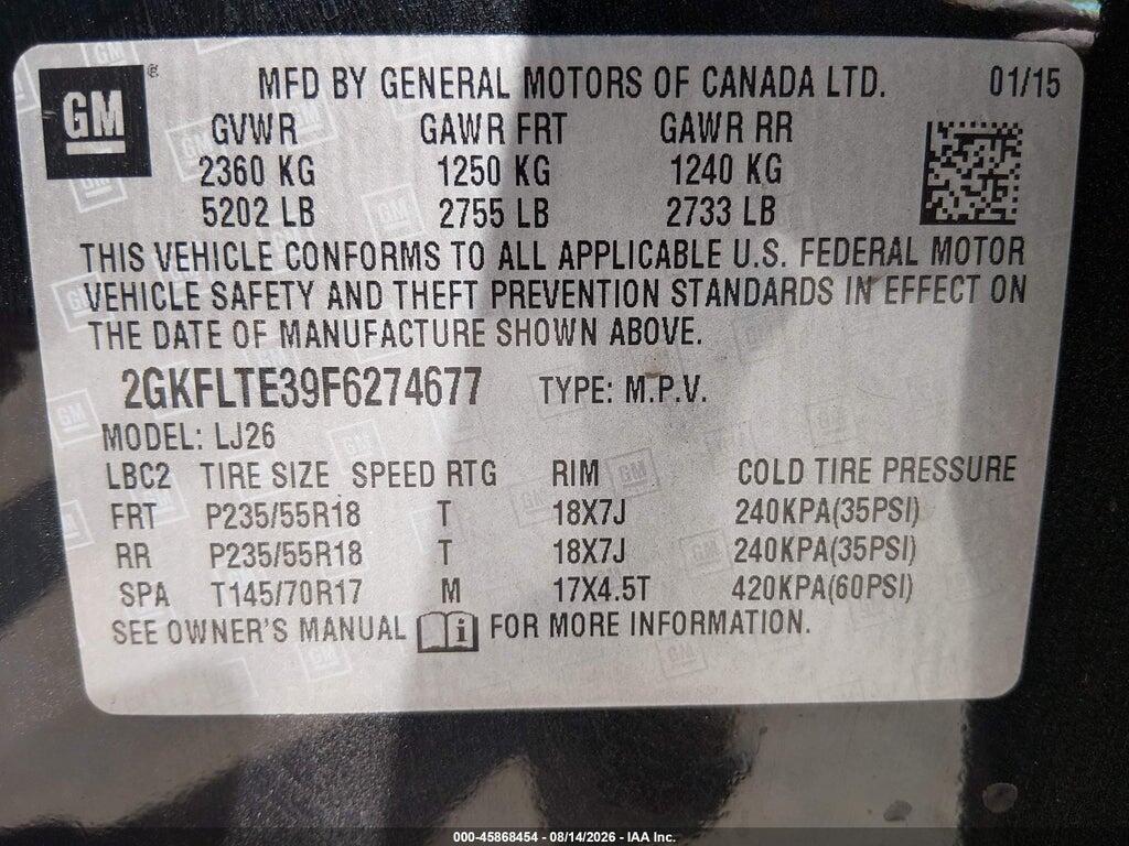 2GKFLTE39F6274677 2015 GMC TERRAIN photo no. 9