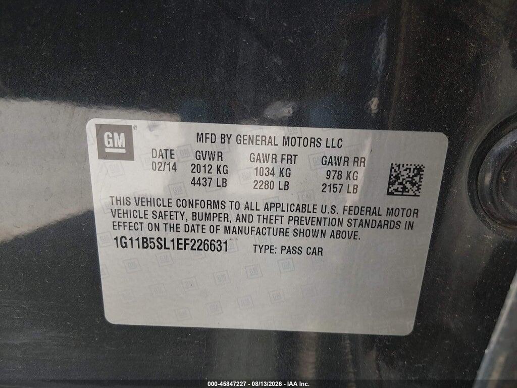 1G11B5SL1EF226631 2014 CHEVROLET MALIBU photo no. 9