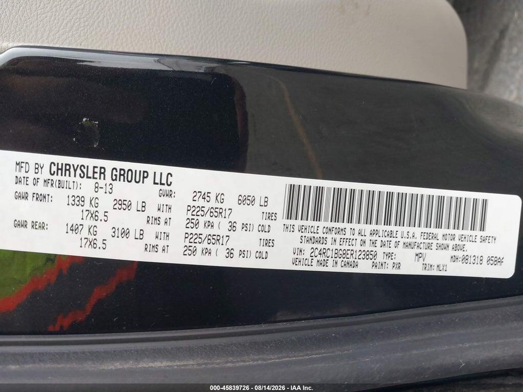 2C4RC1BG8ER123850 2014 CHRYSLER TOWN & COUNTRY photo no. 9