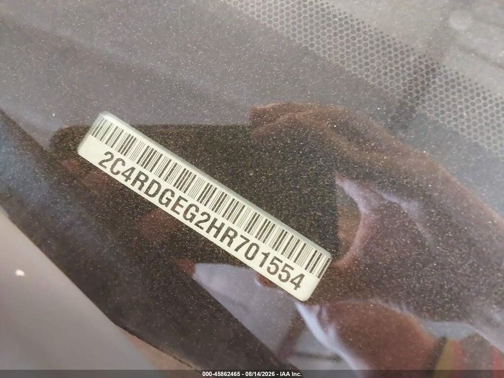 2C4RDGEG2HR701554 2017 DODGE GRAND CARAVAN photo no. 9