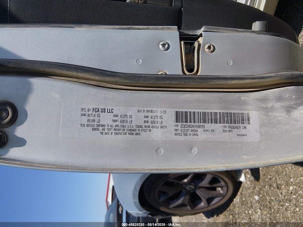 2C3CDXBGXKH588593 2019 DODGE CHARGER photo no. 9