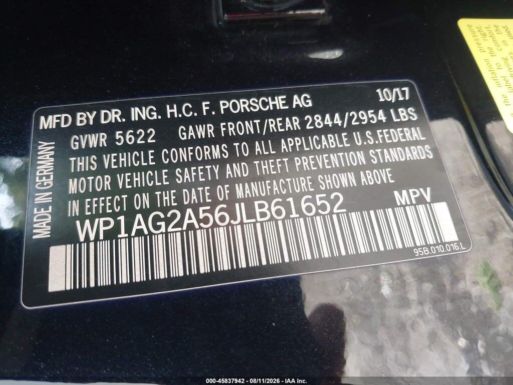 WP1AG2A56JLB61652 2018 PORSCHE MACAN photo no. 9