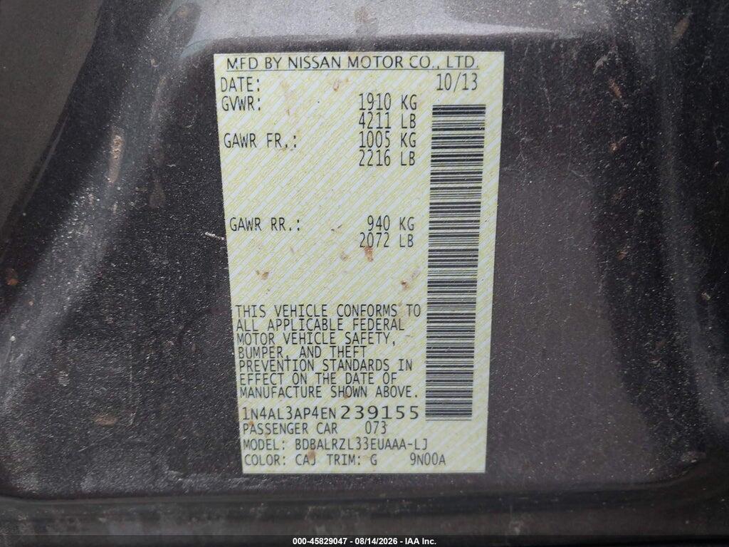 1N4AL3AP4EN239155 2014 NISSAN ALTIMA photo no. 9