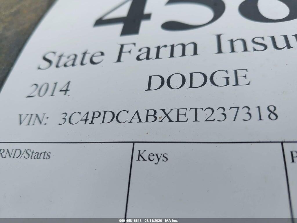 3C4PDCABXET237318 2014 DODGE JOURNEY photo no. 9