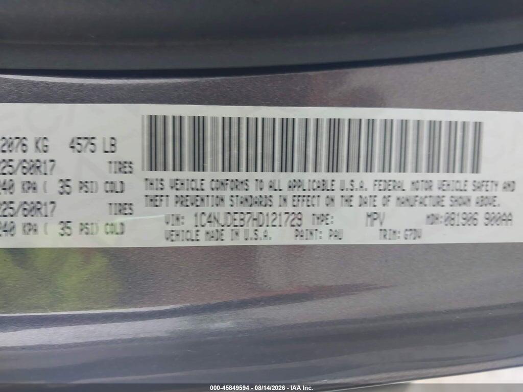 1C4NJDEB7HD121729 2017 JEEP COMPASS photo no. 8