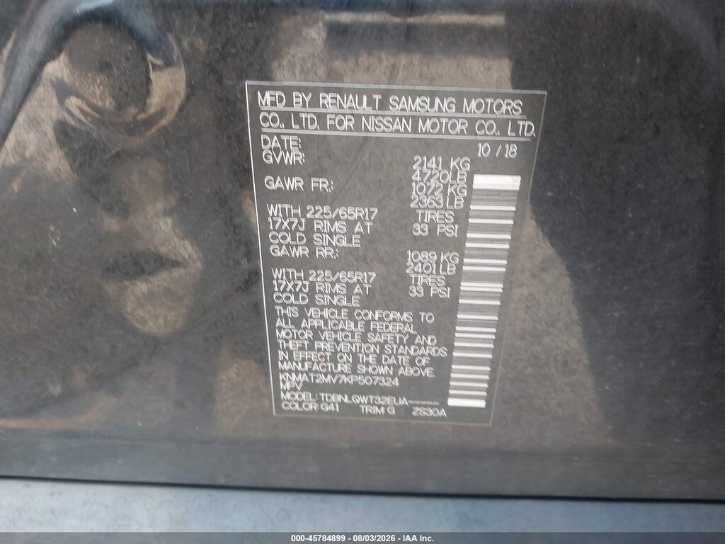 KNMAT2MV7KP507324 2019 NISSAN ROGUE photo no. 9
