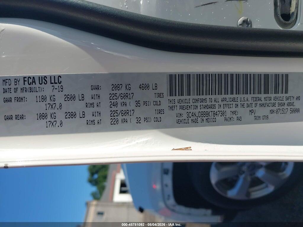3C4NJDBB8KT847301 2019 JEEP COMPASS photo no. 9